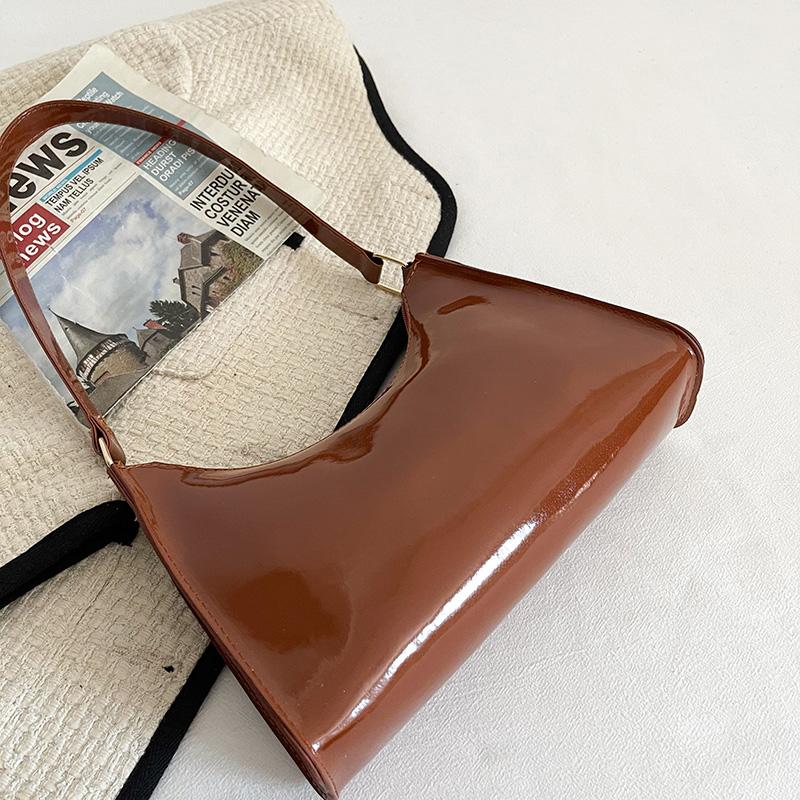 

Evening Bags Single Shoulder Bag Shiny Color Leather Woman Candy Bagute Fashion Simple Ladys Clutch Handbags For