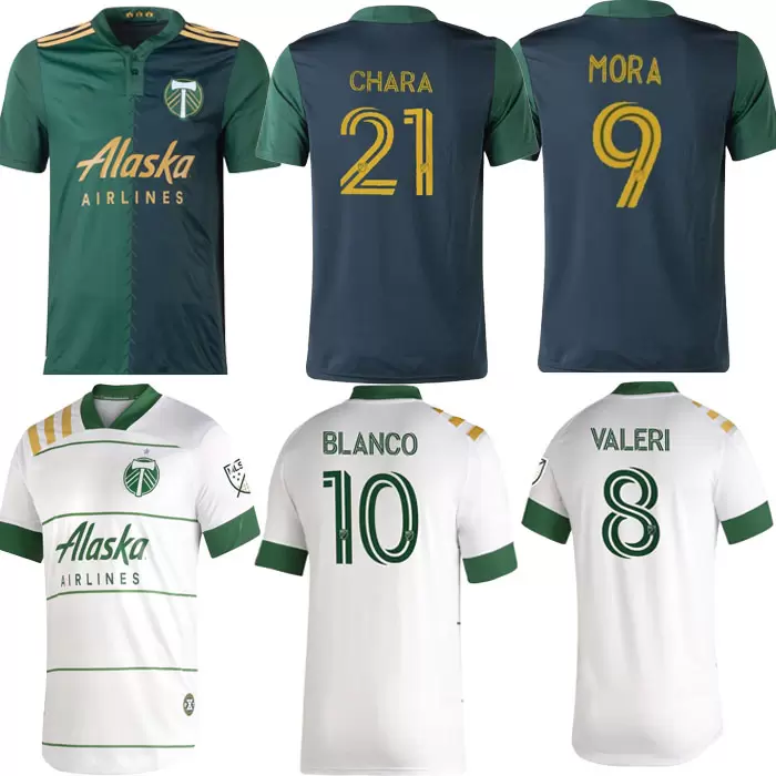 

2122 Portland Timbers soccer jerseys home camisetas de fútbol Valeri MORA Williamson Blanco Niezgoda CHARA football uniform, Green