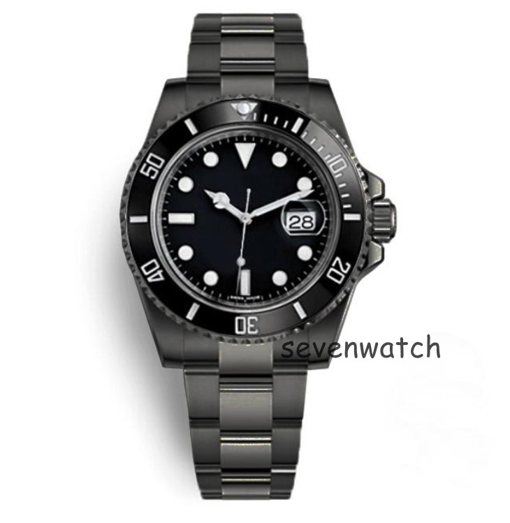 

BBG Factory Automatic Mechanical Mariner 40mm Watch Sapphire Glass Ceramic Bezel Date 904 Stainless Steel All Black Style 116610 Mens Watche, Slivery;brown