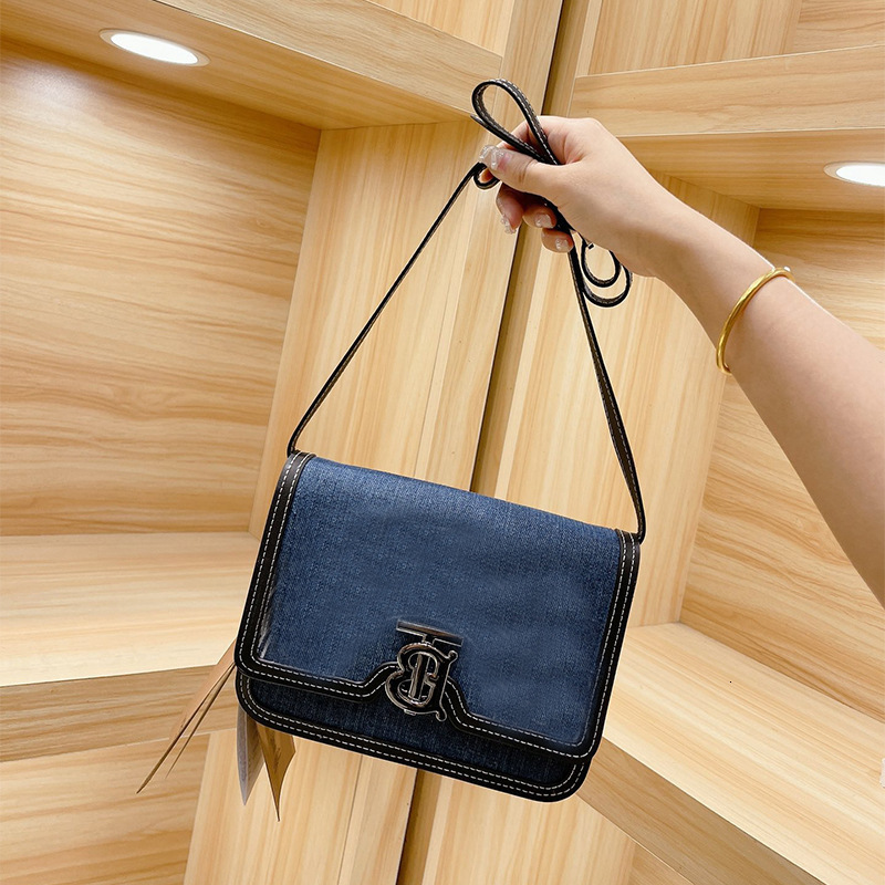 

Bbr Women's Bag 2021 New Mini Tb Canvas Collage Buckle Square Single Shoulder Messenger Tofu