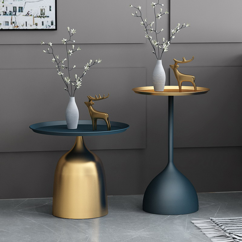 

Light luxury sofa edge several Nordic living room coffee table small tea table simple modern small round creative corner