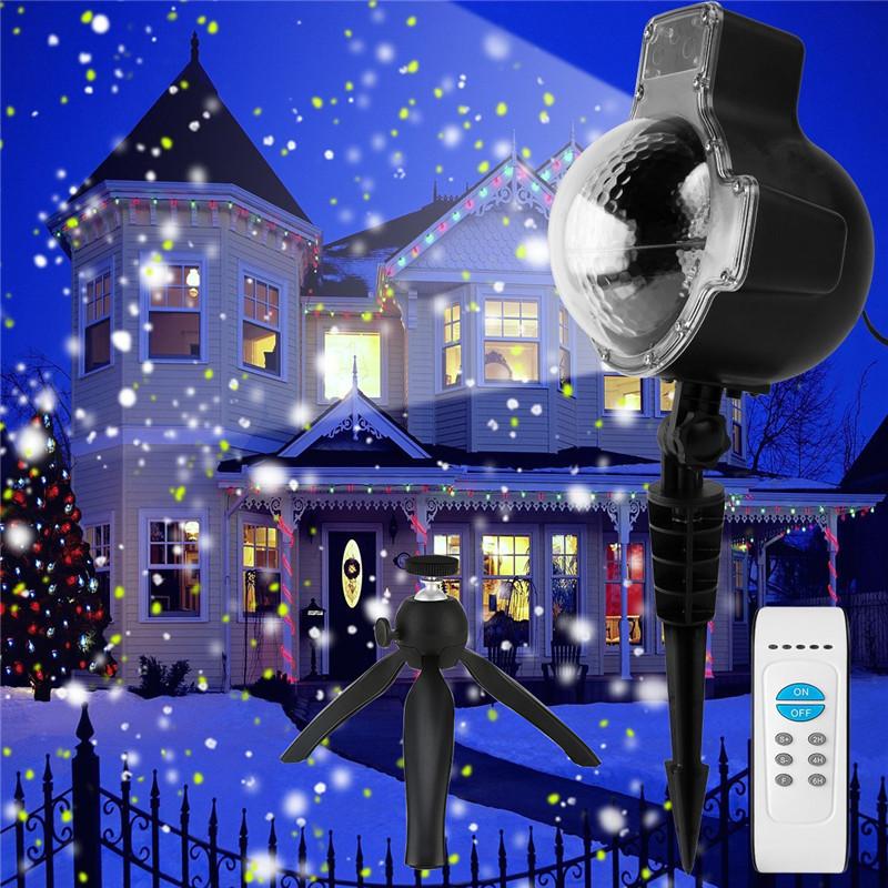 

Strings ZjRight Christmas Holiday Snowflake Projector LED Light Outdoor Waterproof Lamp Home Garden Snowfall Indoor Decoration