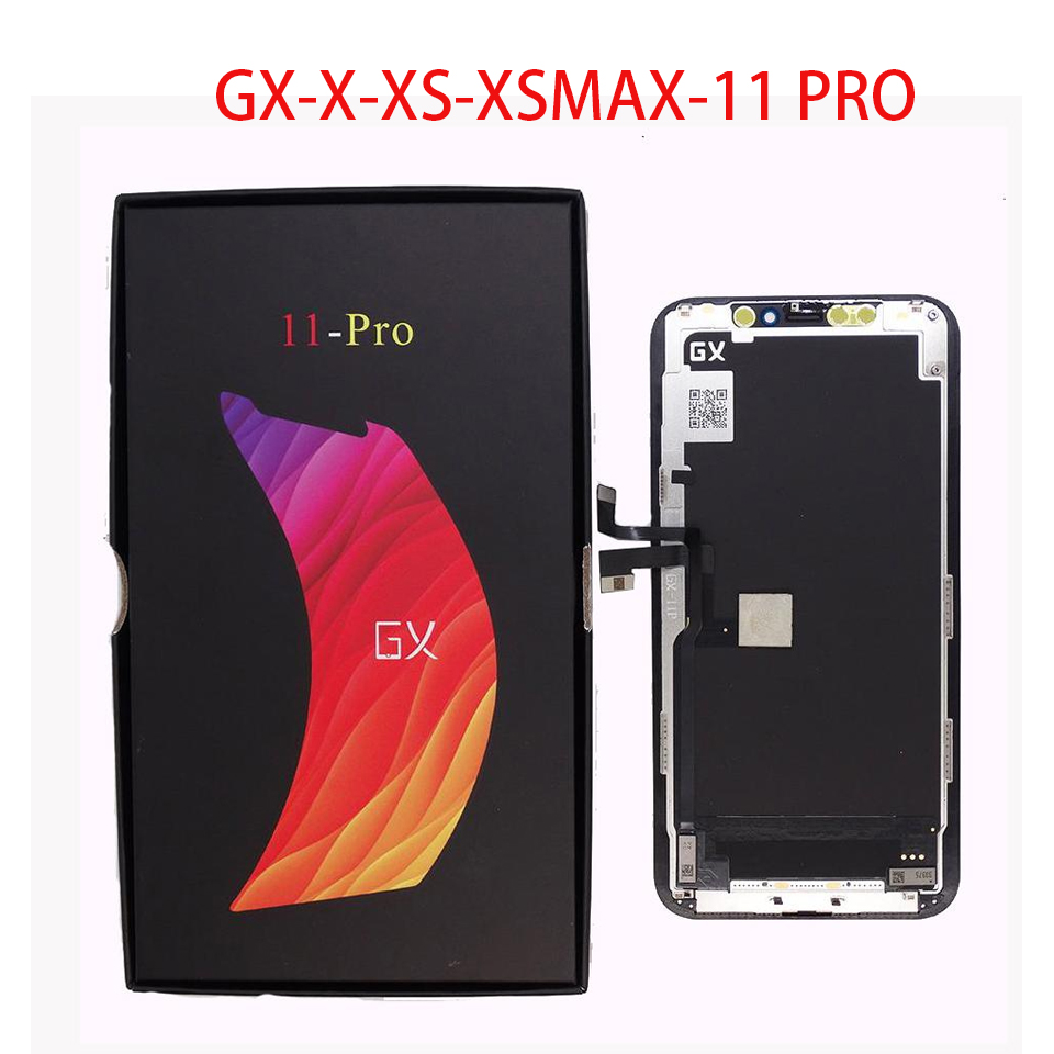 

GX OLED for iPhone x xs xsmax xr 11 11pro oled display LCD Screen Panels Digitizer Assembly replacement no dead point best after sell service 2pcs