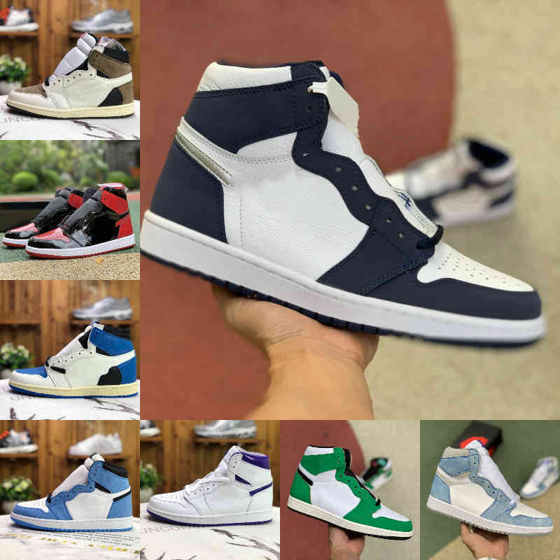 

Top Quality University Blue 1 1s Basketball Shoes Mens Women SILVER TOE PATINA Hyper Royal Military Blue Metallic Gold J Balvin Mid UNC Trainer Sneakers, Protrotype