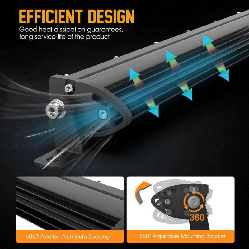 

Car Headlights Work Lamp Rustproof LED Light Bar 7/14/20 Inch