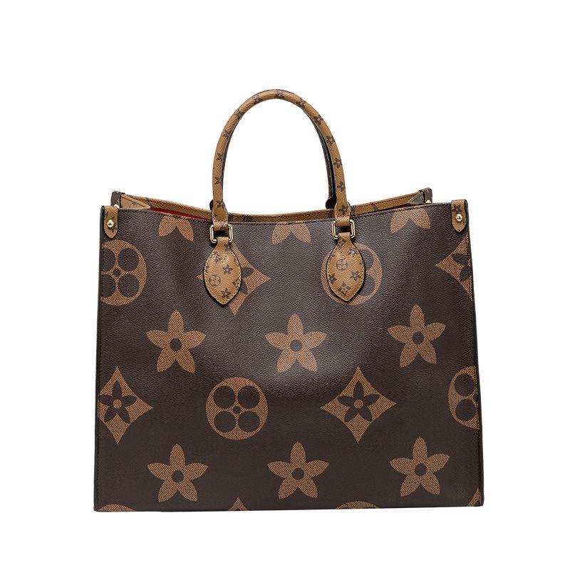 

Classic Women Handbag Brown PVC flowers Crossbody purse Shopping bags clutch bag Large capacity shoulder tote If Want Original pic contact me, Good bags as pic