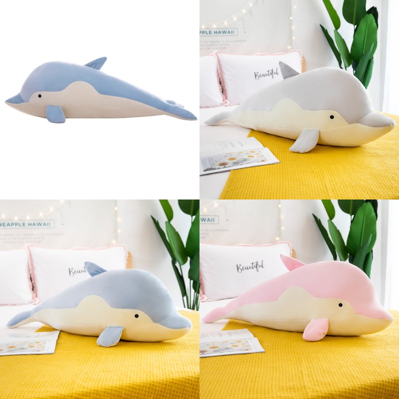 

35cm Dolphin-shaped Plush Dolls Toys Cute Pillow Cushion Kawaii Stuffed Doll Toy For Children Birthday Christmas Gift 116 H1