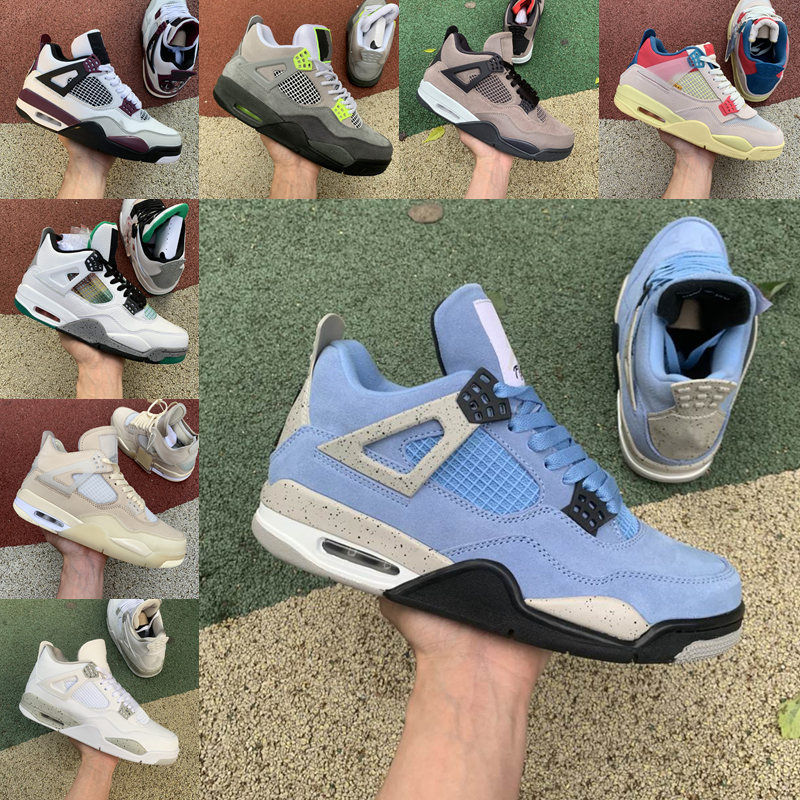 

University Blue 4 4s mens Basketball Shoes starfish metallic purple black cat bred fire red cactus jack men women trainer sneakers US 7-12, 27