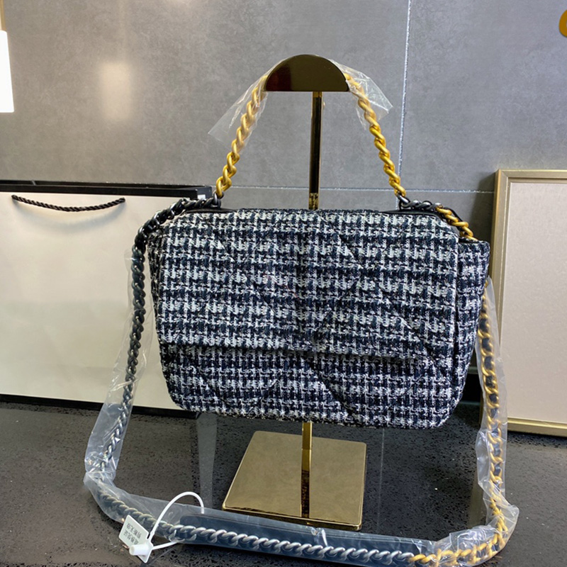 

designer Womens Series Tweed Bags Classic Single Quilted Chain Totes Crossbody Shoulder Luxury, Blue