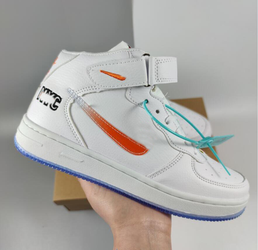 

New Force 1 Kith Nyc Knicks White Orange Size 36-44