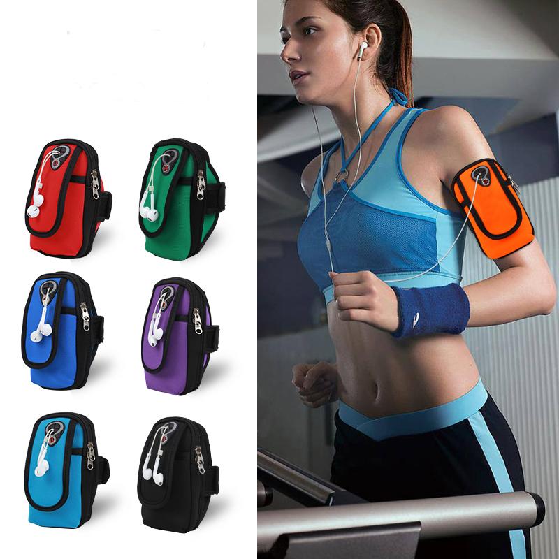 

Outdoor Bags 1PCs Universal Sports Armbands Bag Running Pouch For Mobile Phone Waterproof Gym Hand Holder Case 6 Inch, 1pc