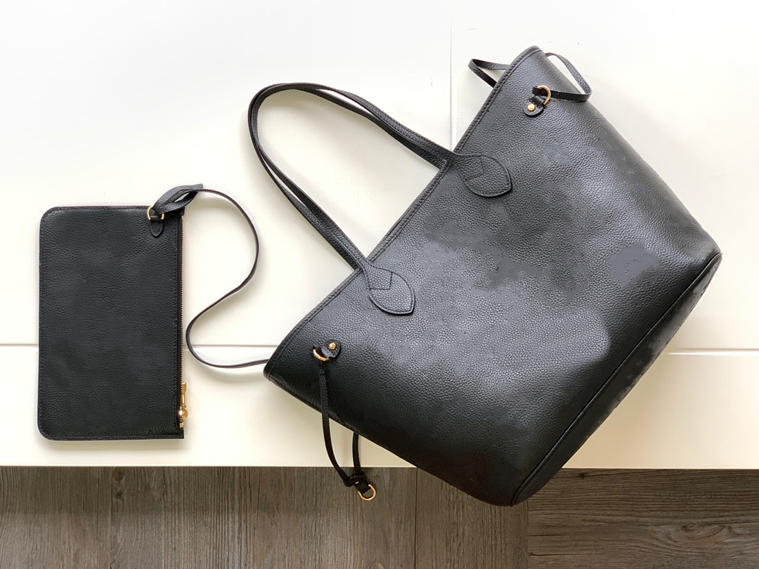 

Ladies Crossbody Bag Vintage Handbag Plain Classic Letter Cowhide Double Handle Delicate Tote Bags Women Fashion Shoulder Handbags Totes, Black