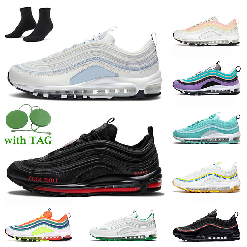 

Free Run Womens Mens Running Shoes 97s Ghost MSCHF Satan White Pine Green Melon Tint Barely Volt Atomic Pink Worldwide Sports Trainers Sneakers Big Size us 12, A22 swarovski lx silver bullet 36-45