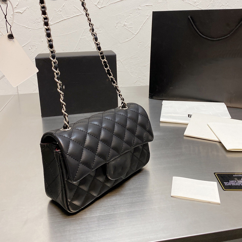 

20C Womens Classic Mini Flap Square Bags Lambskin Quilted Matelasse Chain Crossbody Shoulder Pochette Marmont Fashion Clutch Cosmetic Handbags For Summer, Box