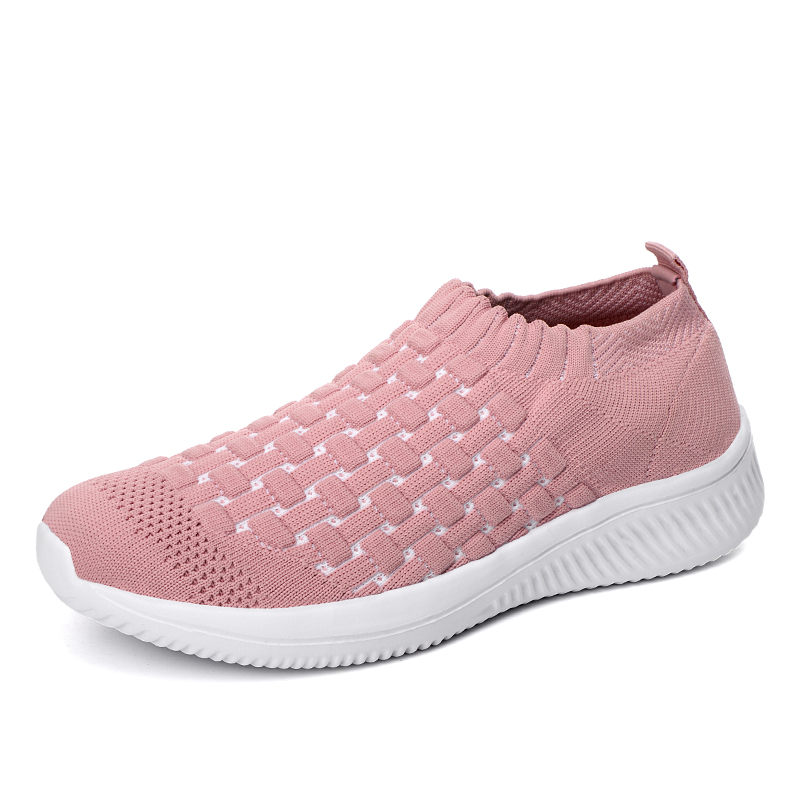 

2022 Summer Casual Shoes Women Comfortable Sock Sneakers Female Outdoor Walking Footwear Woman Breathable Flying Woven Trainers