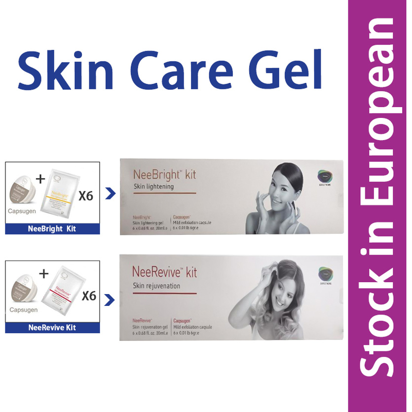 

European In Stock Co2 Oxygen Caqsugen Skin Lightening Gel Nee Bright Set For Facial Machine