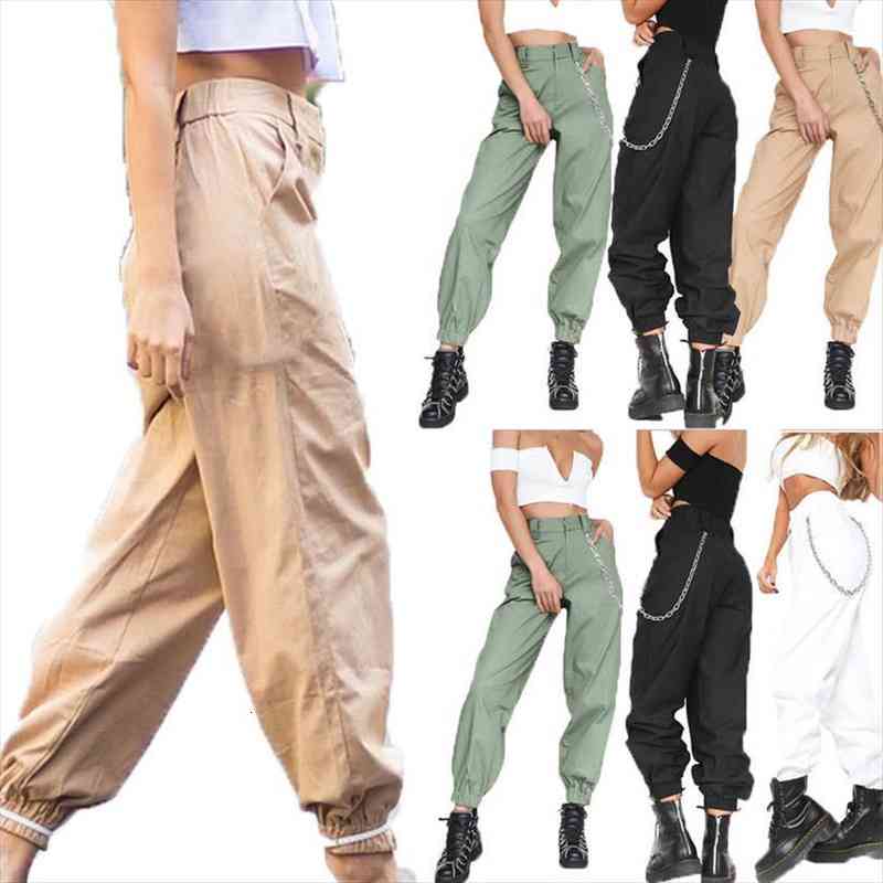 

brand fashion women ladies combat casual cargo cotton military style boyfriend trousers pants, Black;white