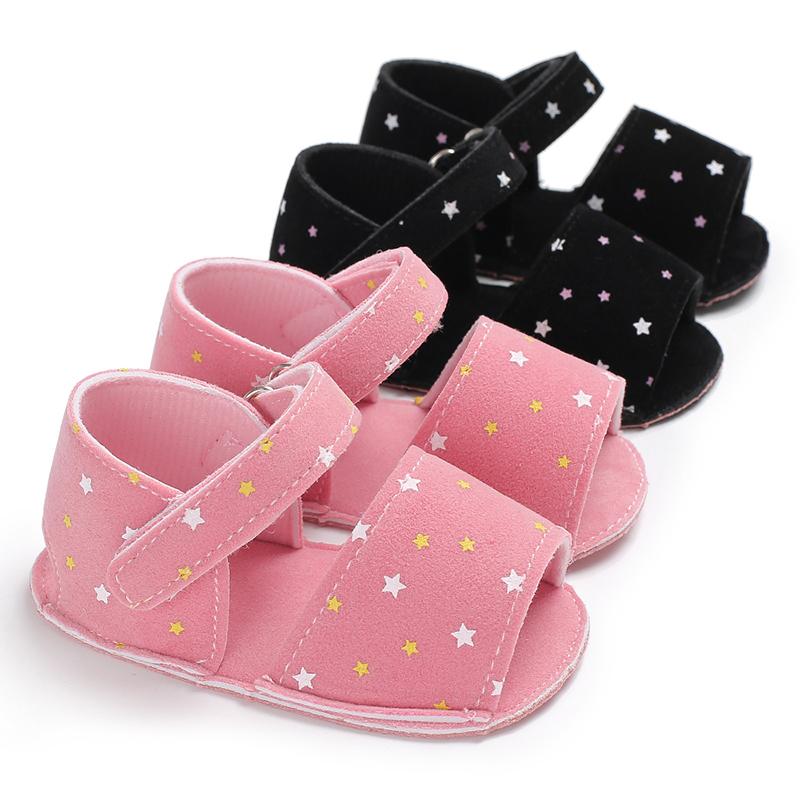 

Sandals Prewalker Summer 0-18 Months Baby Shoes Breathable Sandal Small Star Soft Soles Toddler, Black;red