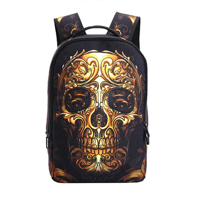 

Backpack Fashion Skull Printing Designer Backpacks Students School Polyester Travel Bags 8 Color