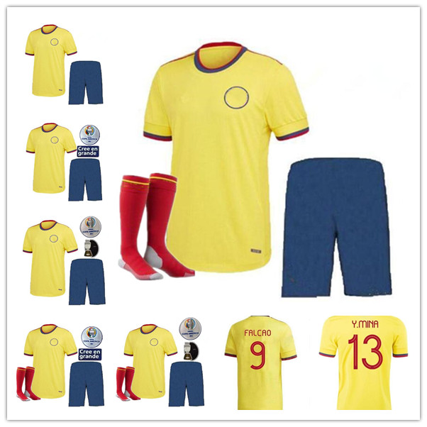 

NEWEST 2021 2022 Colombia away soccer jerseys kids kit 21  JAMES copa America football shirt FALCAO Camiseta de futbol maillot
