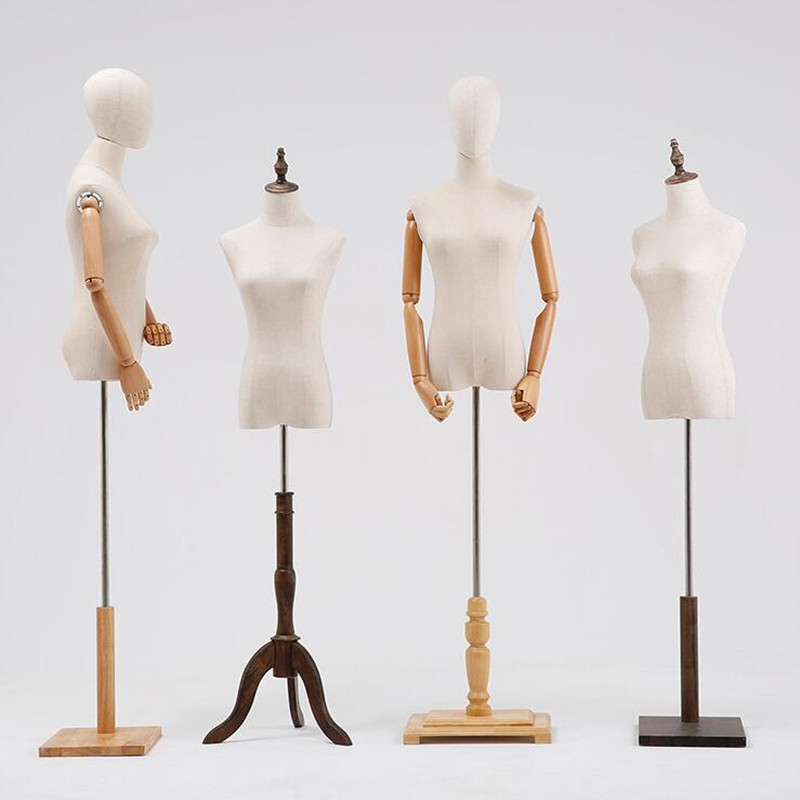 3style Wood Arm Color Female Hand Mannequin Full Cloth Body Square Plate Base Jewelry Flexible Women,Adjustable Rack,Doll C840-image-702111778