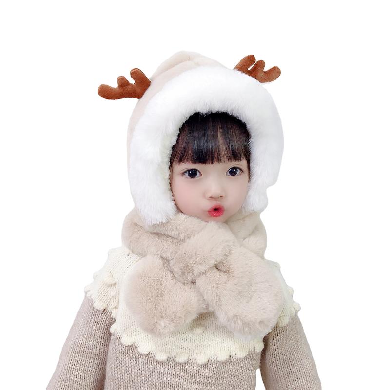 

Berets Children Hats For Winter Boy Hat Canvas Top Quality Furry With Ears Baby Girl Cap Cartoon Czapka Zimowa Dziewczynka C