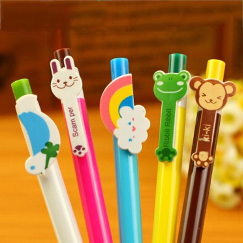 

Creative Cartoon Cute Animal Ballpoint Pen Student Writing Stationery School Office Supplies Random ColorStationery Pens, Blue;orange