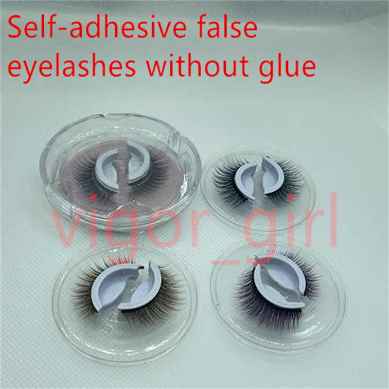 

2022 Hot Glue-Free Self-Adhesive False Eyelashes Girl Eye Beauty Tools Natural Thick Style Crystal Box DropShip Make up Cosmetics
