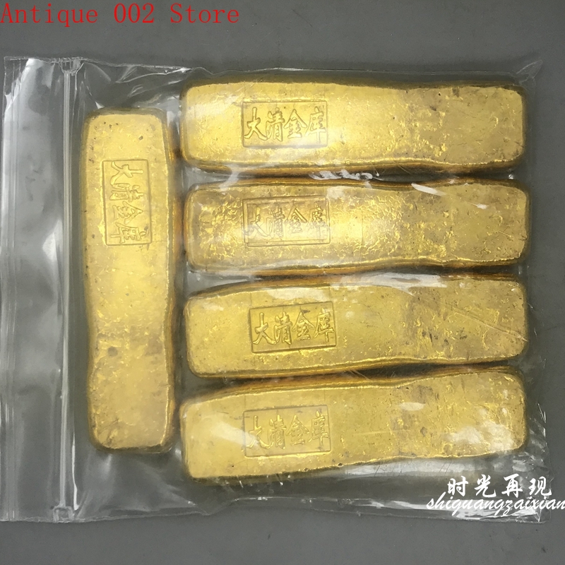 

A complete set bars for the five emperors of the Qing Dynasty gold coins