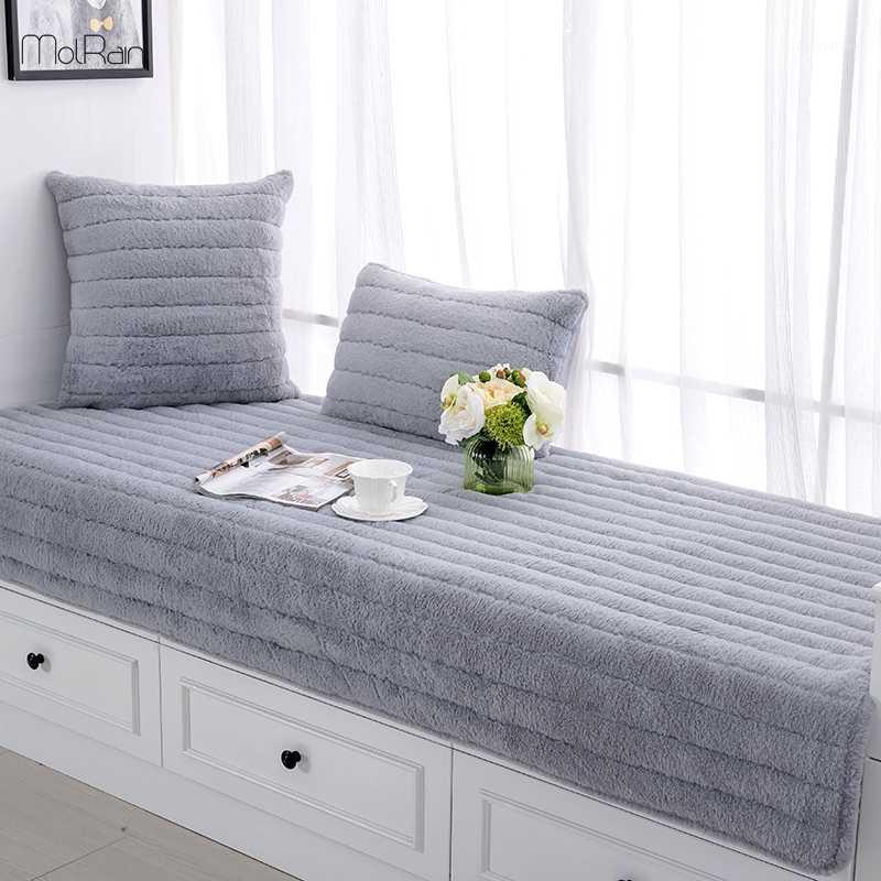 

Carpets Long Plush Carpet For Bedroom Bay Window Solid Winter Warm Non-Slip Area Rugs Seat Mats Floor Living Room Hairy Mat