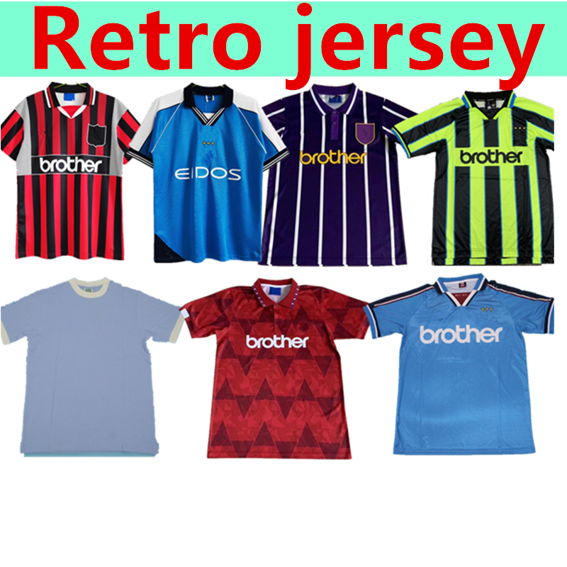 

1994 1996 1991 1998 1999 Manchester Retro Soccer Jerseys 1972 1993 City 2001 Wembley Clough Home Tevez Agüero Dzeko Kompany Classic