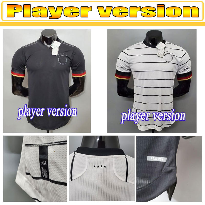 

FANS Player version 2021 Germany Soccer Jerseys Gundogan GNABRY WERNER KROOS 20 21 KIMMICH maillot de foot football Sane Goretzka CAN HAVERT, Black;yellow
