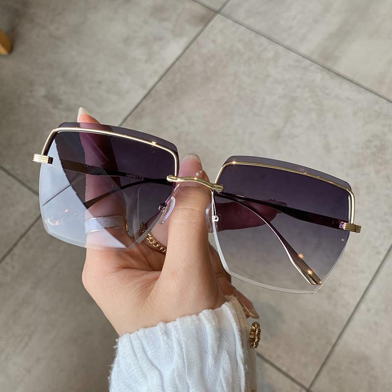 

Sunglasses Fashion Retro Rilmess Designer For Women Gradient Elegant Classic Sun Glasses Oversized Black Eyewear Big Shades