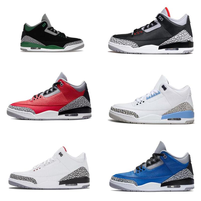 

2021 Jumpman 3 Pine Green Mens Basketball Shoes 3s Denim Fire Red Air Varsity Royal Laser Orange Animal Instinct Retro UNC Cement trainers sneakers