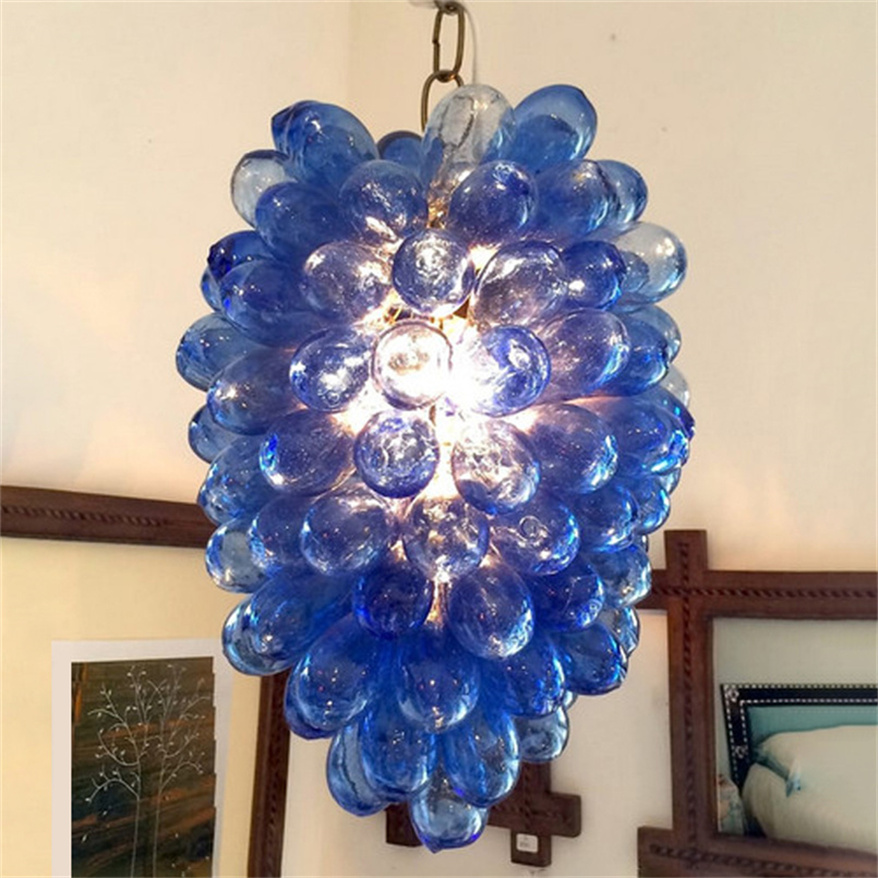 

Contemporary Pendant Lights Lamp Luxury Luminaire Chandeliers 60 by 80 Inches Led Bulbs Hand Blown Murano Glass Home Bedroom Decor Chandelier