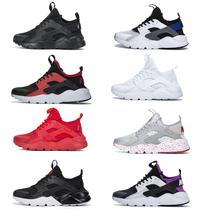 

Top Quality Huarache 1.0 4.0 Men Running Shoes Airs Stripe University Red Triple Balck White Rose Huaraches RUN Ultra Women Trainer jogging Outdoor Designer Sneakers, Box
