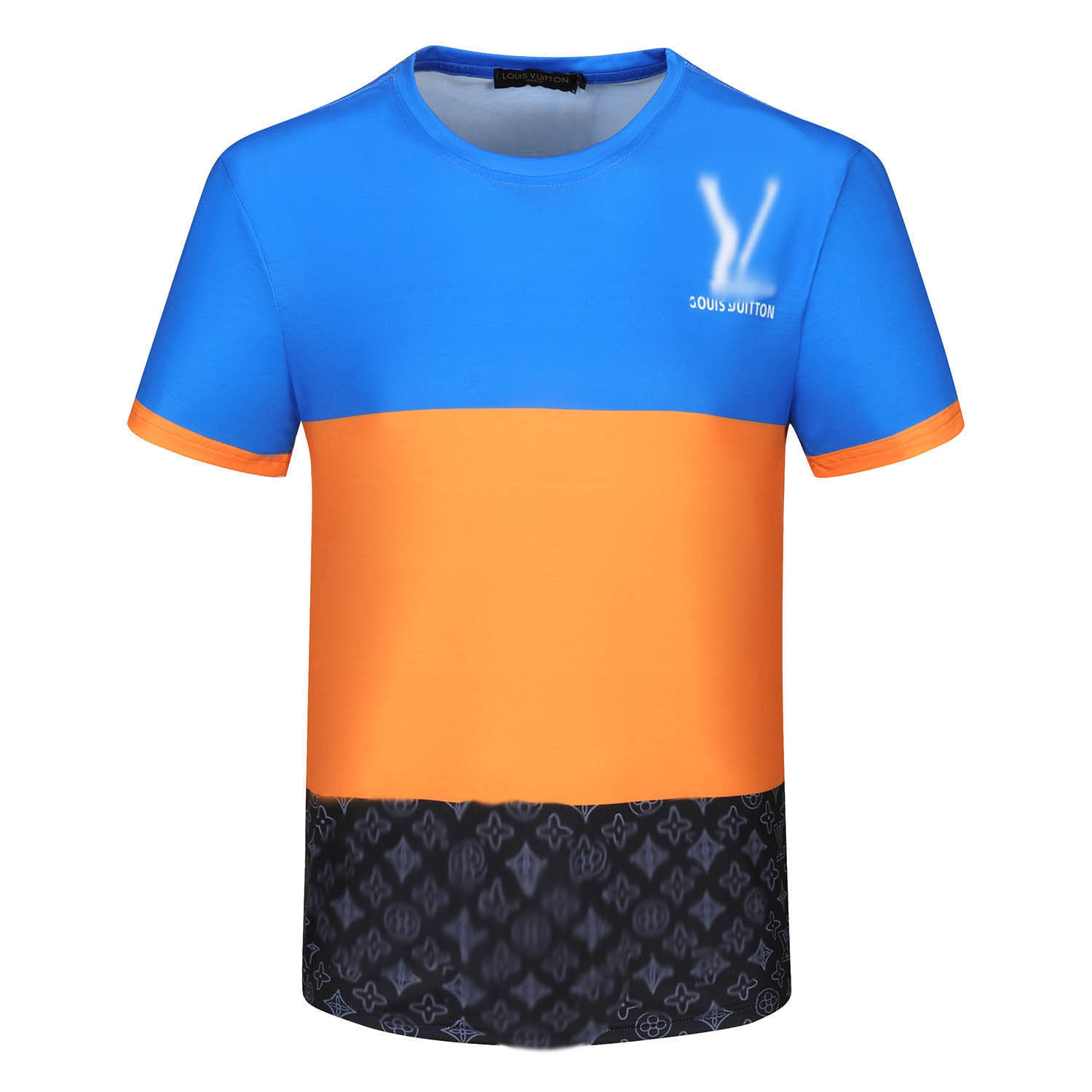 

2021 summer net red short-sleeved T-shirt men's trend printing compassionate couple tide brand clothes design sense top M--3XL, Khaki