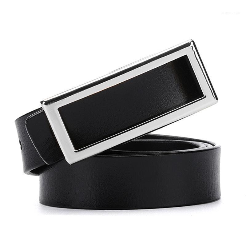 

Belts Women's Genuine Leather Smooth Buckle Belt Brand Designer Simplicity Decorate Versatile Cowhide White Collar Waist, Black;brown