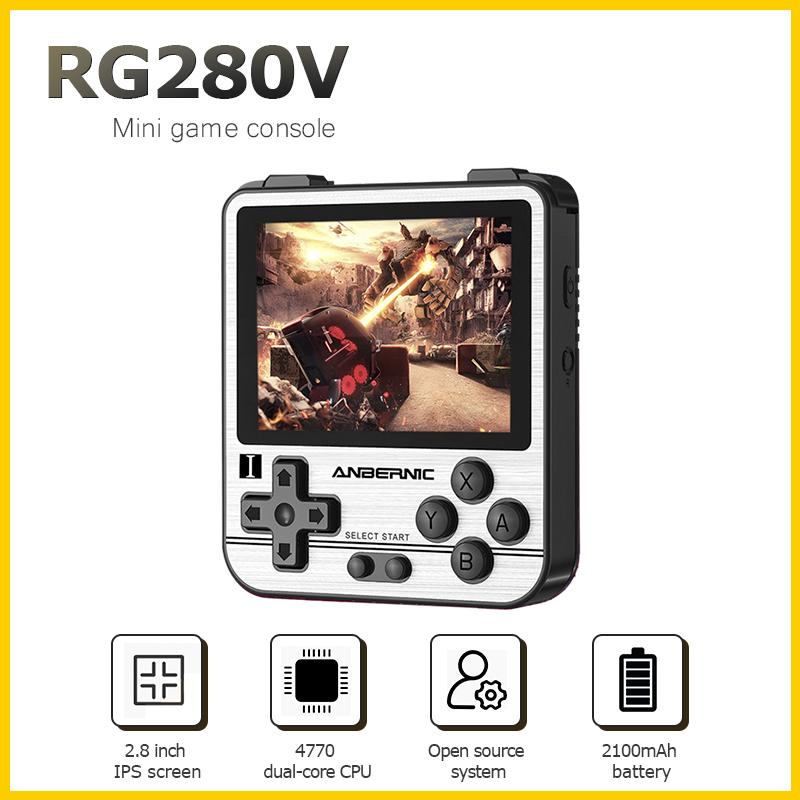 

Retro Game Console Handheld Consoles 2.8 Inch IPS Screen Open Source System Portable Video Child Gift Players