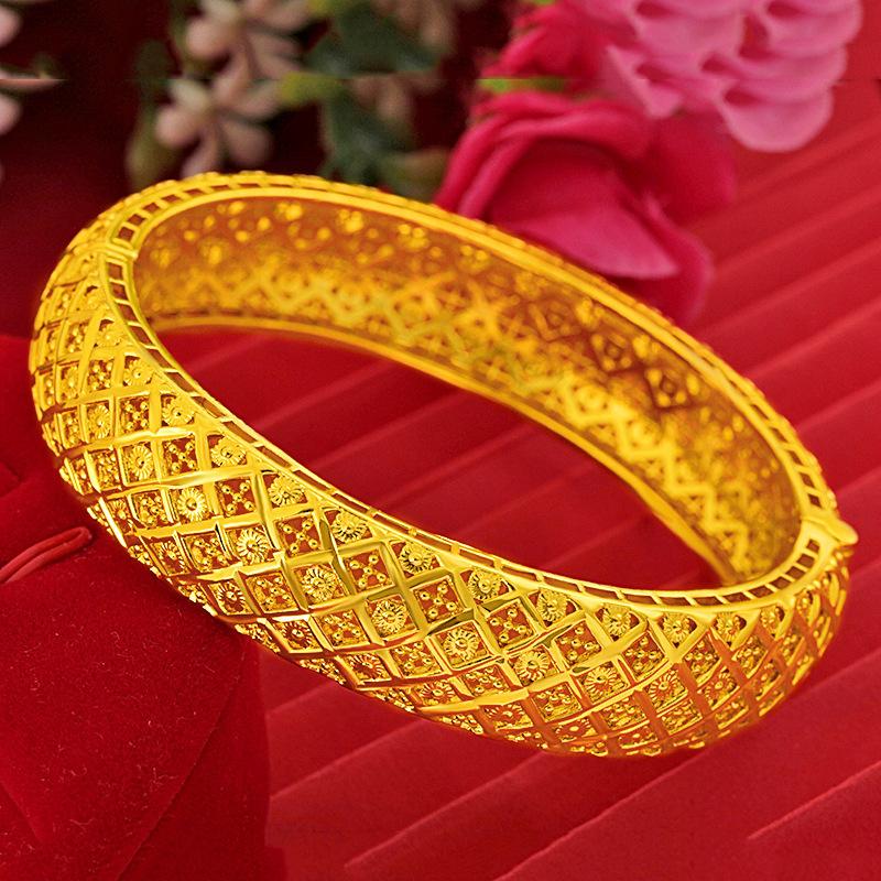 

Bangle Bracelet Women's Hand Bracelets Original Personalized Gift Female Luxury Quality Jewelry Hard Accessories Gold Pair