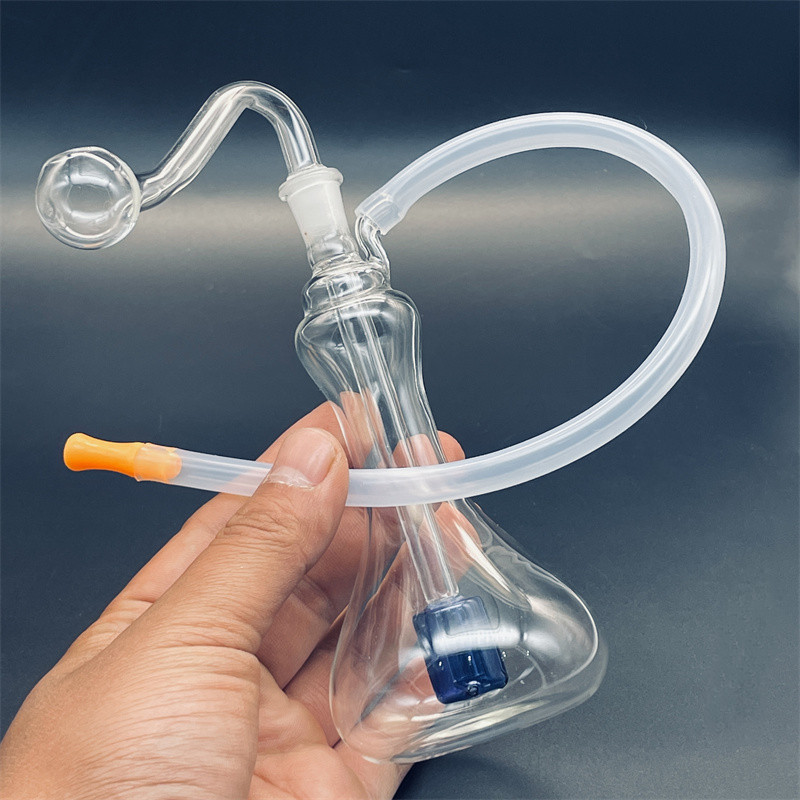 

Hookah Pyrex Oil Burner Pipe Thick Nail bubbler Bong small burners pipes dab rig mini heady beaker Bongs wax
