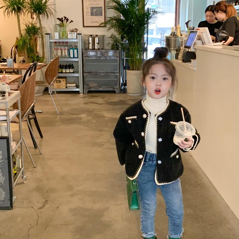 

Down Coat Outerwear Parkas O-neck Collar Single Breasted Solid Regular Cotton Fashion Simple Cute Cool Winter Autumn Girls Children, Blue;gray