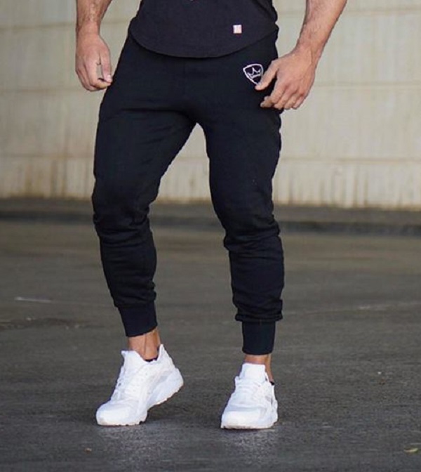 

Mens Jogger Track Pants Man Gyms Workout Fitness Cotton Trousers Male Casual Fashion Skinny Sweatpants, Black