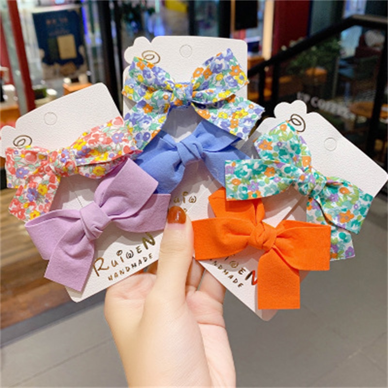 

2/3/4 Pcs/Set Flower Baby Hair Clips Bows Kids Girl Hair Clip Children Hairpin Haarspeldjes Barrettes Baby Hair Accessories 2623 Q2, Color mix