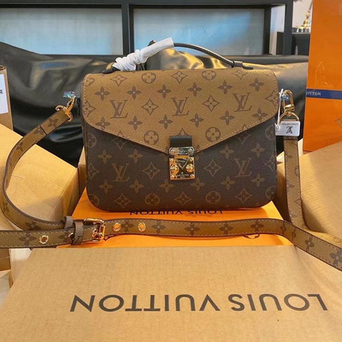 

M44875 Vintage Print Classic Pochette METIS Messenger Bag LVYSLLouisVittonVutton Designer Handbags Tote Women Should