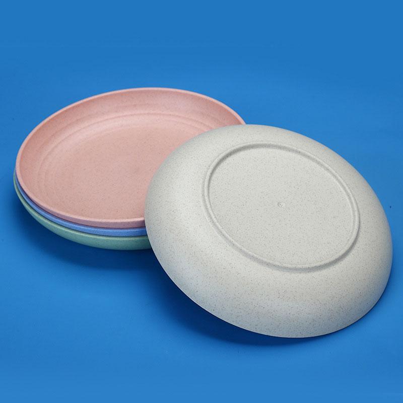 

Dishes & Plates Lightweight Wheat Straw 4pcs Unbreakable And Sets Non-toxin Safe Healthy For Kids Children Adults MD7