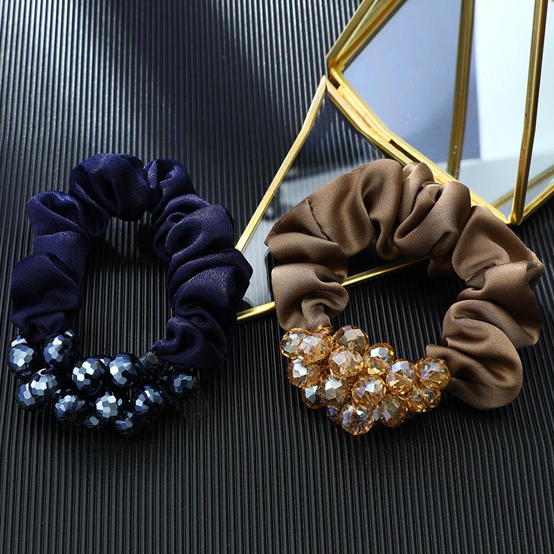 

Pcs Satin Silk Solid Color Hair Ties Scrunchie Elastic Bands Women Luxury Soft Accessories Holder Rope Clips & Barrettes