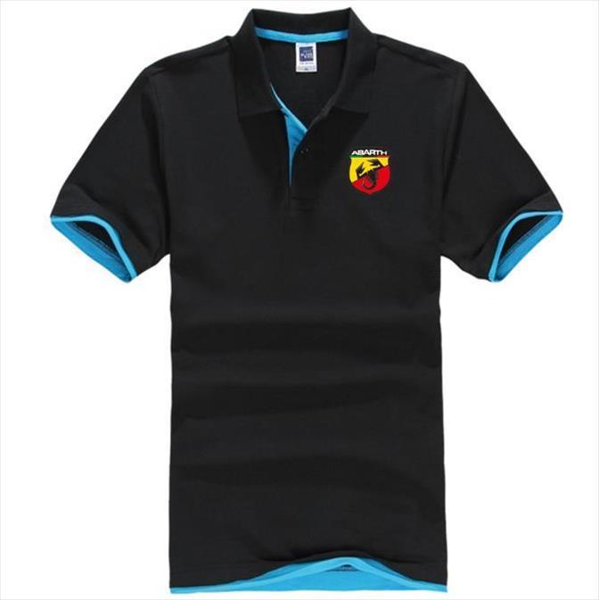 

brand shirt men polo cotton short sleeve abarth brands summer shirts, White;black