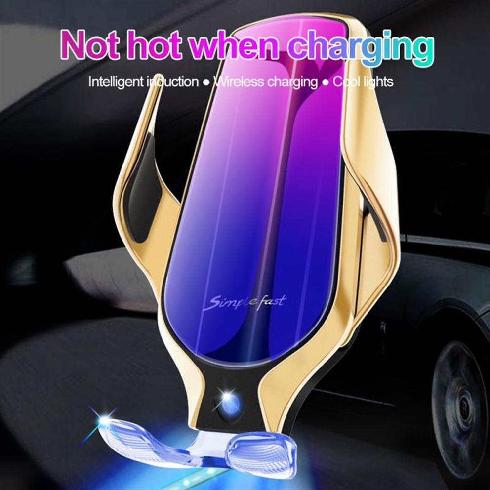 

Smart Sensor Car Wireless Charging Holder Car accessories 10W Simple Fast Wireless Charger Car Bracket Phone Standa20