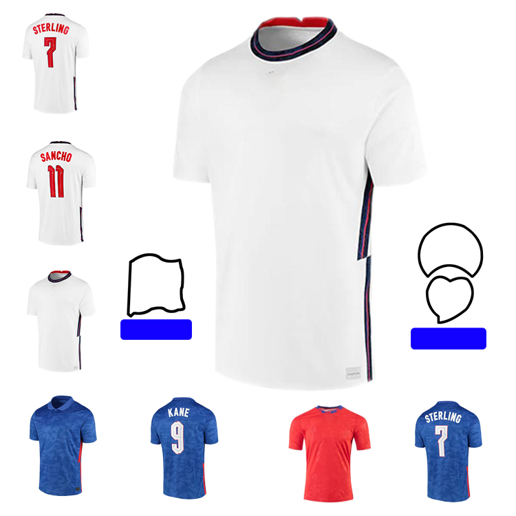 

ENGLAND soccer jersey 2021 2022 KANE STERLING RASHFORD SANCHO HENDERSON BARKLEY MAGUIRE 21 22 national football shirts men + kids kit sets uniforms, Black;yellow